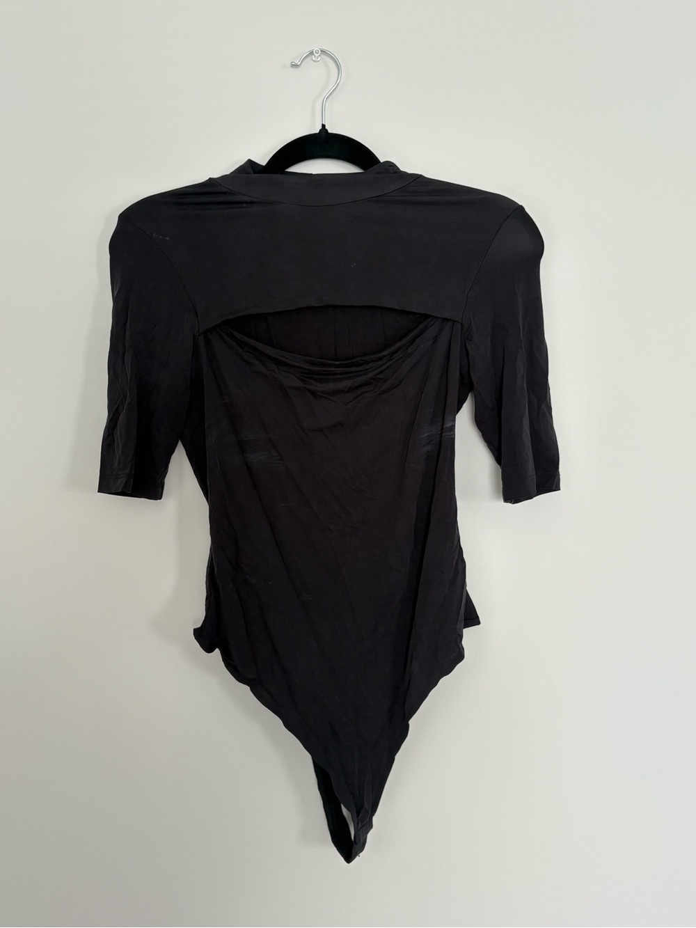 Jonathan Simkhai Black Mock Neck Cutout Short Sleeve Top DEAD STOCK - Picture 5 of 9